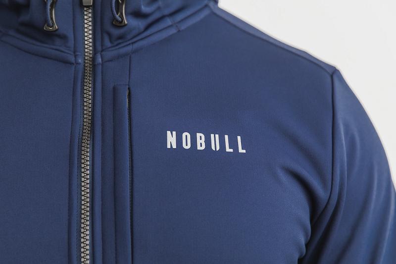 Blue Nobull Softshell Men's Hoodie | CA J1567P